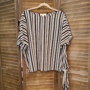 Michael Kors Striped Black and White Women's Top